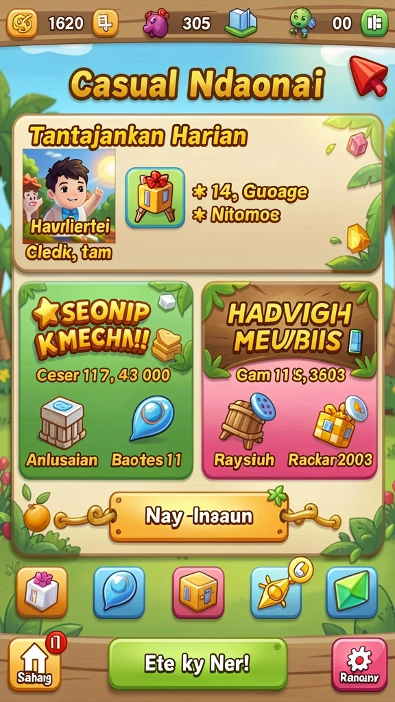 kg778 - Tampilan menu utama yang menarik dan mudah dinavigasi.
